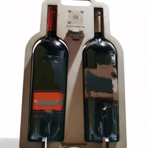 Soporte exhibidor para 2 botellas de vino