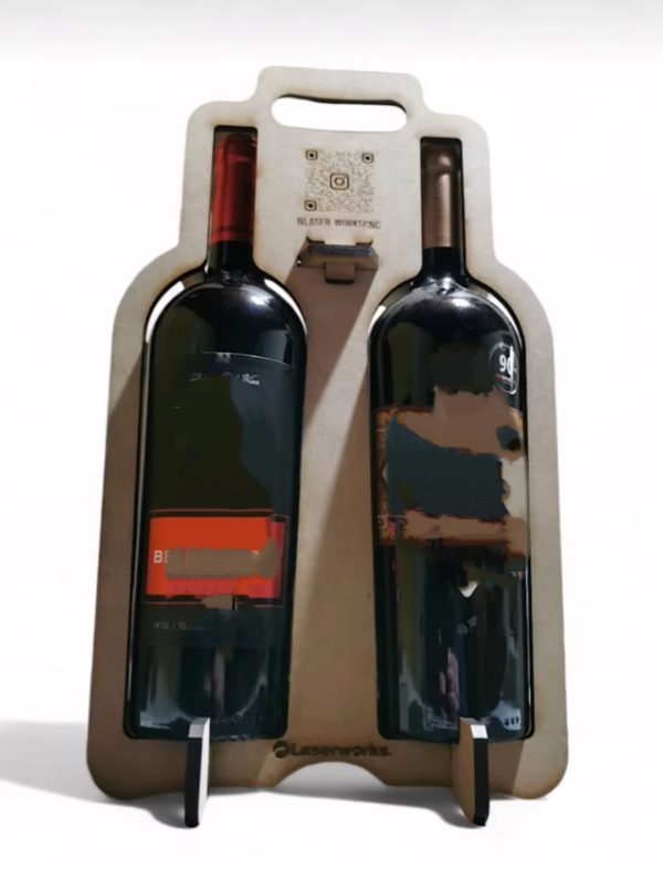 exhibidor 2 vinos Soporte exhibidor para 2 botellas de vino